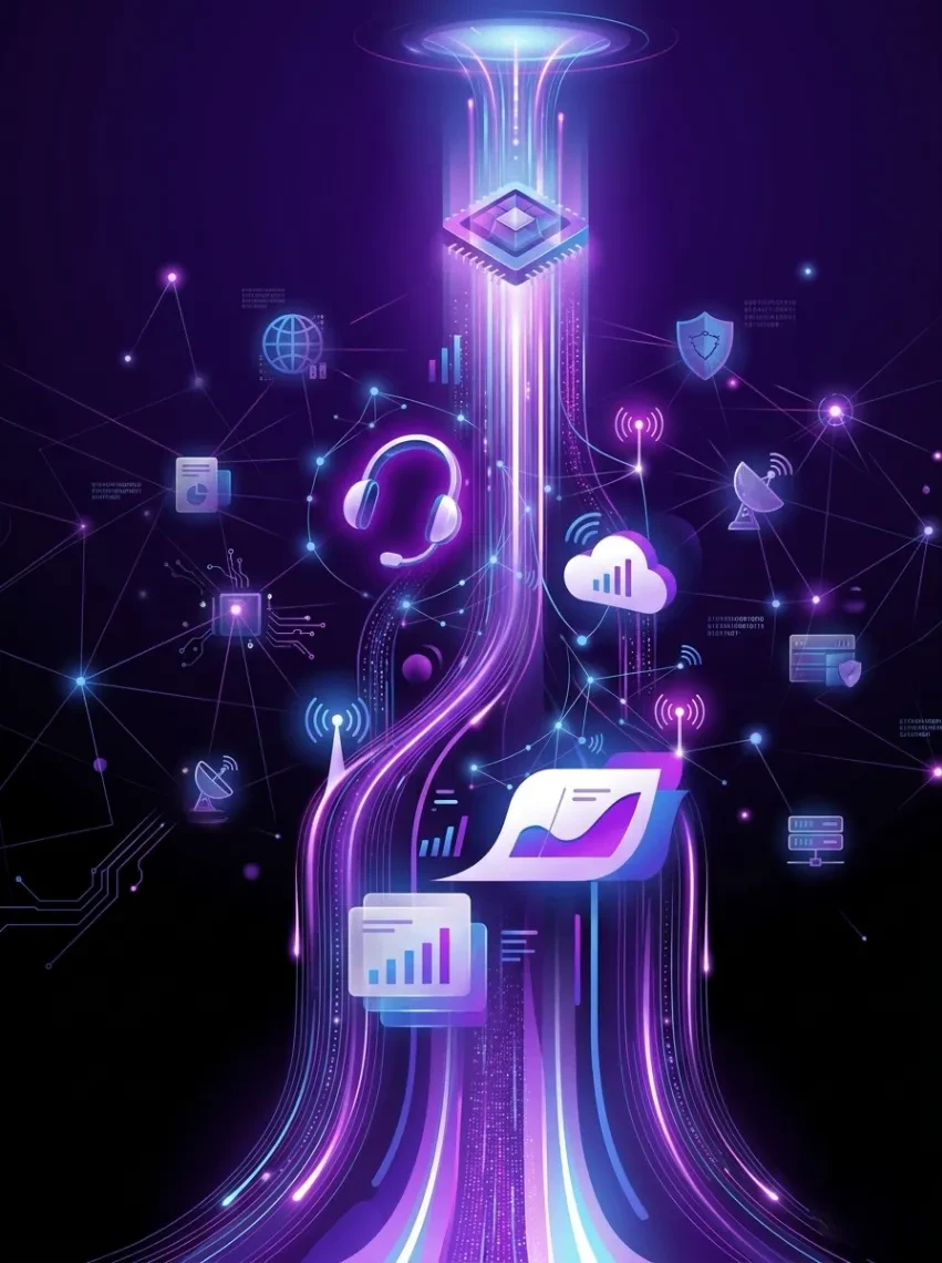 AI Voice Agent features including human-like interaction and smart routing